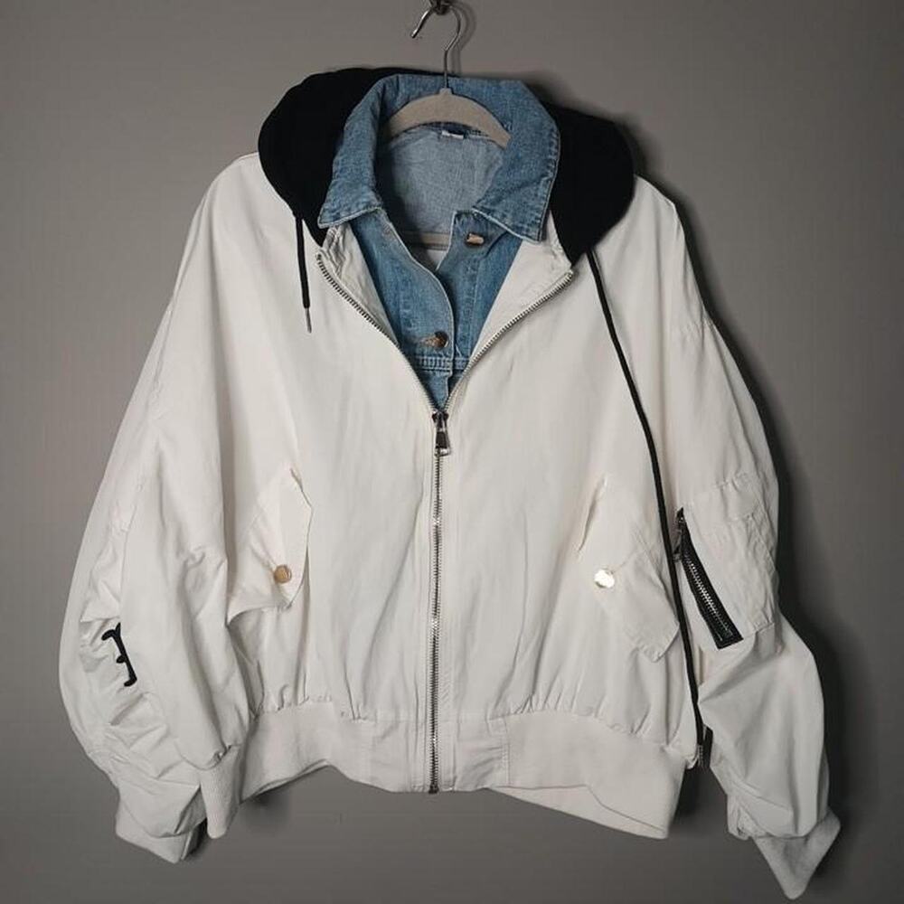 Mishang ge ge white windbreaker